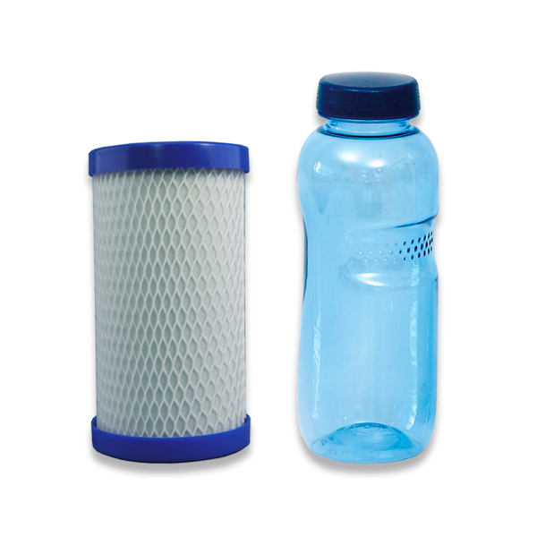 carbonit® Filtereinsatz CB-6 mit 0,5 L Trinkflasche aus Tritan™