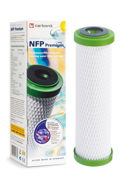 carbonit® Filtereinsatz NFP Premium D-9 mit 0,5 L Trinkflasche aus Tritan™
