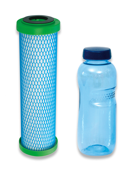 carbonit® Filtereinsatz EM Premium 5 mit 0,5 L Trinkflasche aus Tritan™